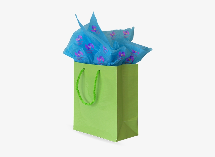 Custom Branded Tissue Paper Is A Great Addition To - Gift Bag With Tissue Paper, transparent png download