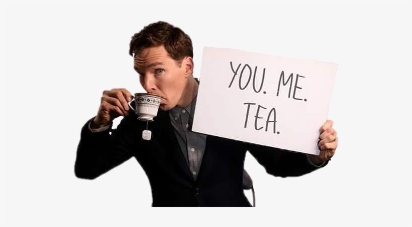 Report Abuse - Benedict Cumberbatch Drinking Tea, transparent png download