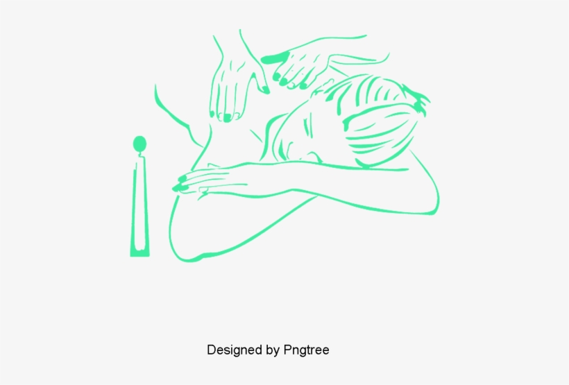 Beautiful Cartoon Cute Hand Painted Simple Line Beauty - Les Massages Asiatiques En Pratique, transparent png download