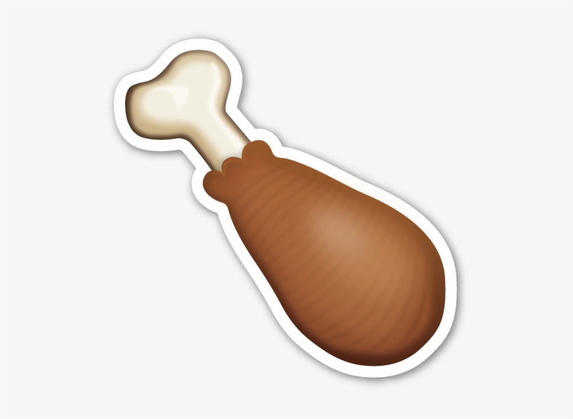 Emoji Chicken Leg Png Fried Chicken Emoji Png PNG Image Transparent