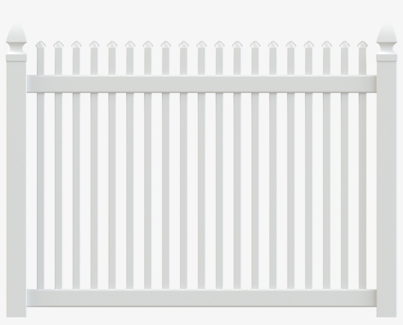 1 1/2″ Classic Picket Straight - Black And White Fence, transparent png download
