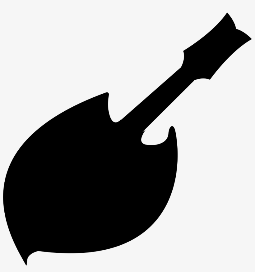 Guitar Black Silhouette Of Original Shape Comments - Scalable Vector Graphics, transparent png download