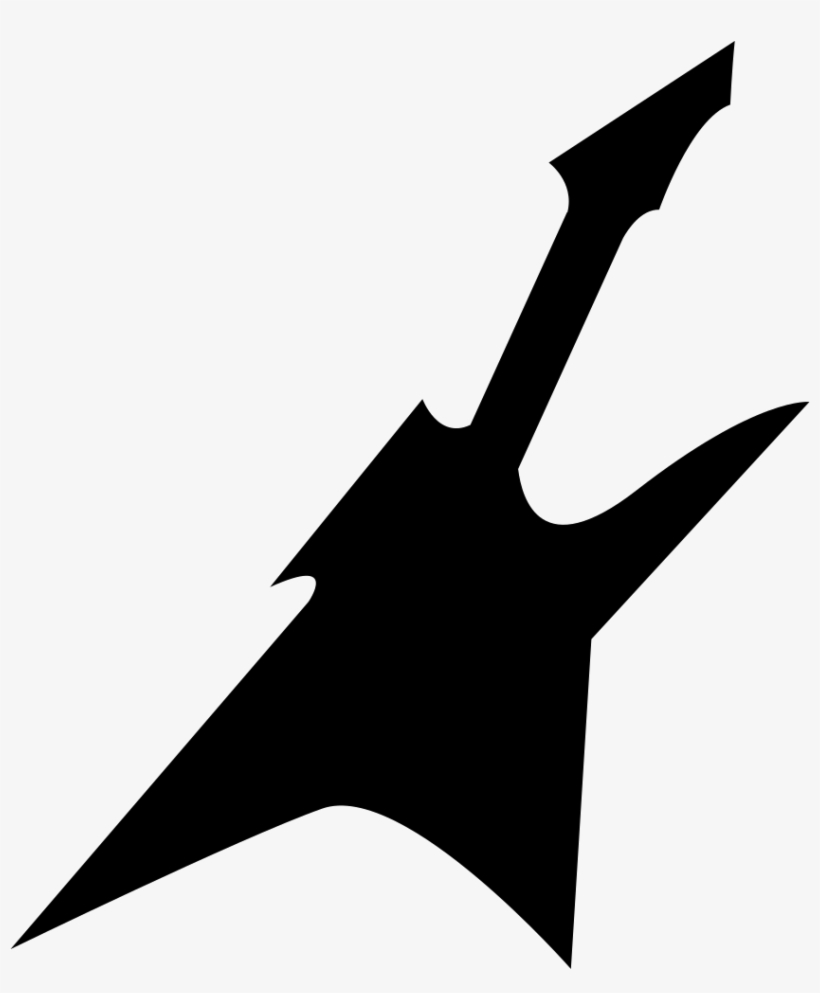 Irregular Shaped Guitar Silhouette Vector - Guitarra En Forma De K, transparent png download