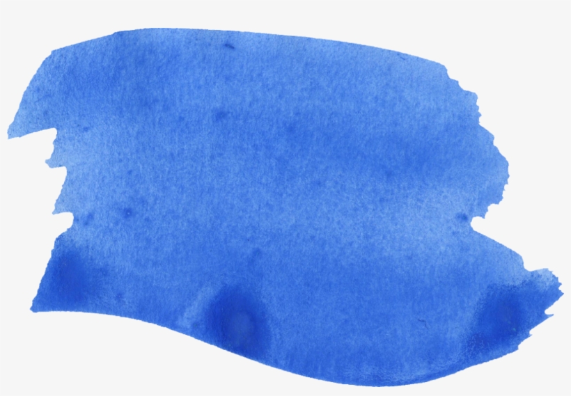 Png File Size - Watercolor Paint Brush Blue, transparent png download
