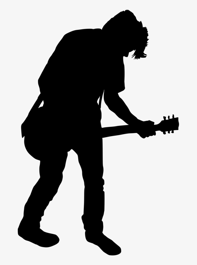 Electric Silhouette Transparent - Guitar Player Png, transparent png download