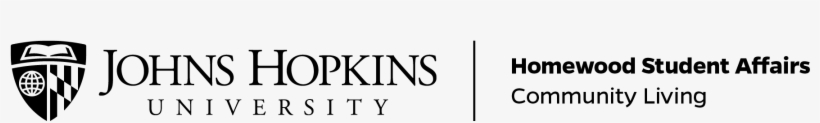 Jhu Hsa Community Living Horizontal Black Logo - Johns Hopkins University, transparent png download