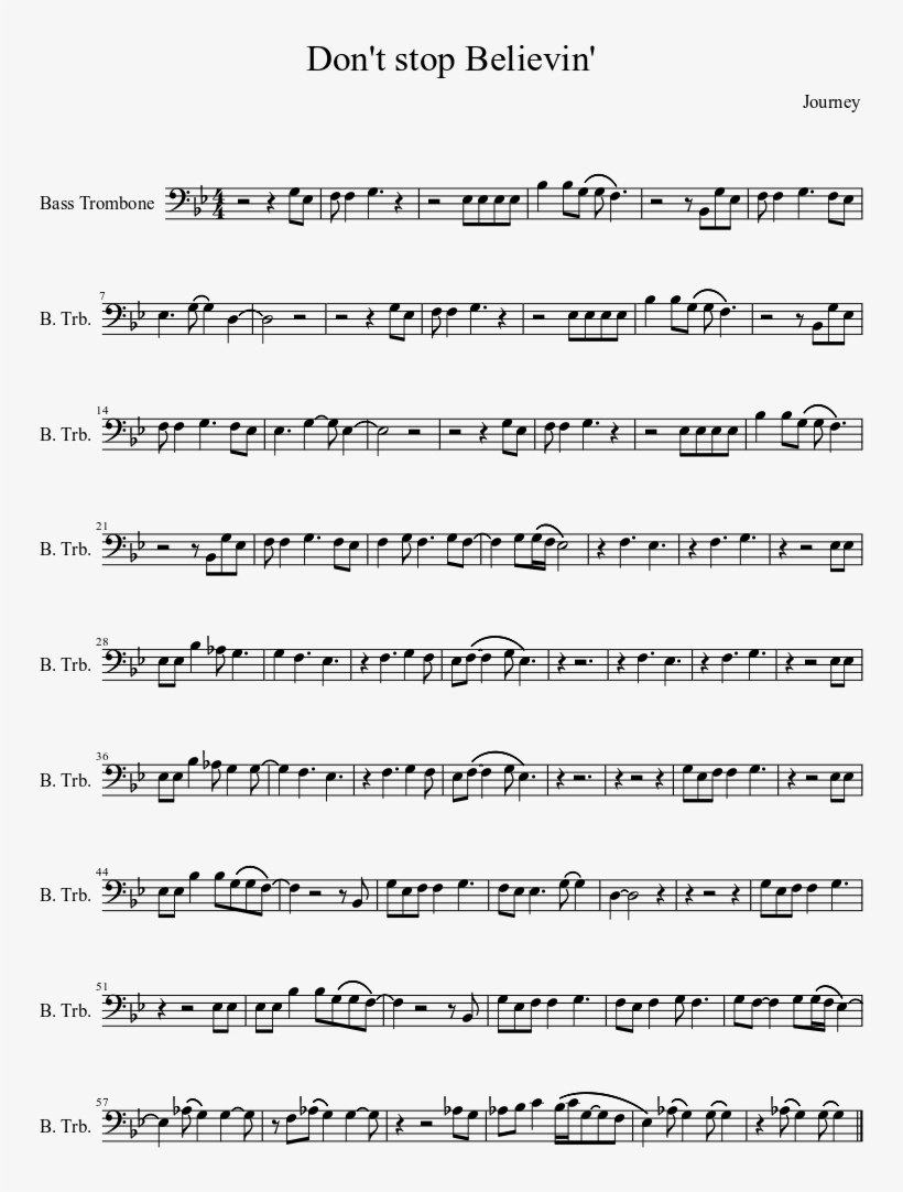 Don't Stop Believin' - Let It Go Cello Score, transparent png download