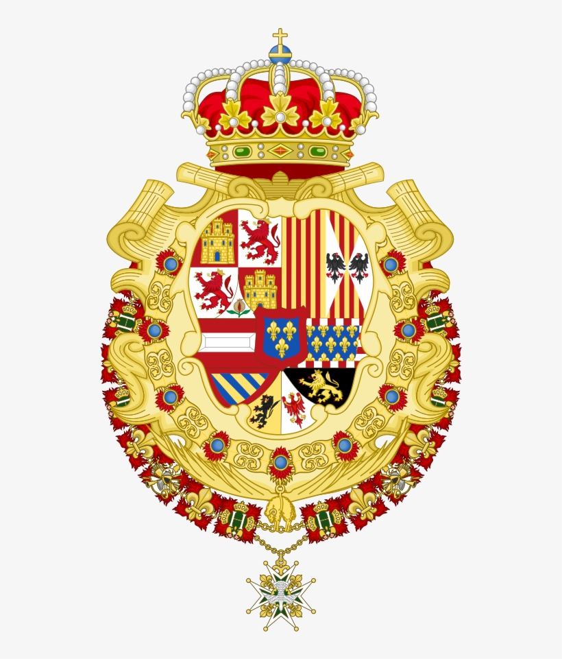 Royal Greater Coat Of Arms Of Spain Version With Golden - Wappen Riojas (spanien) Grußkarte, transparent png download