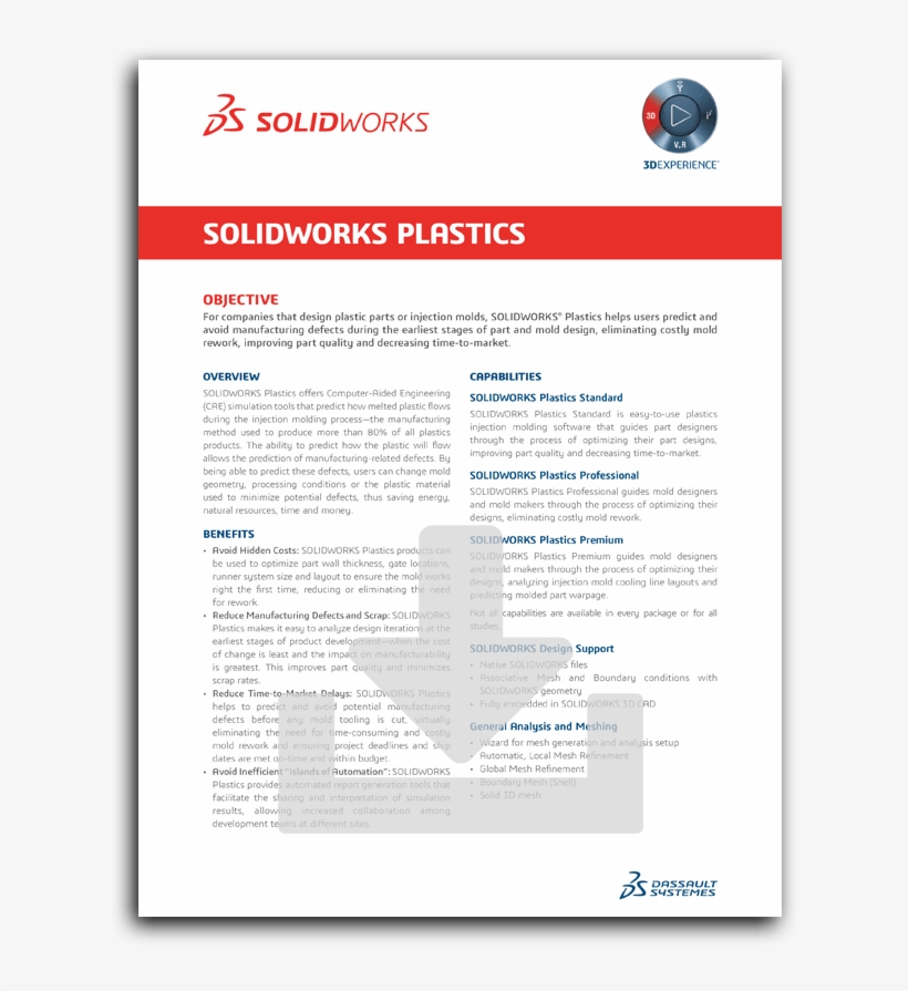 Solidworks Plastics Datasheet, transparent png download
