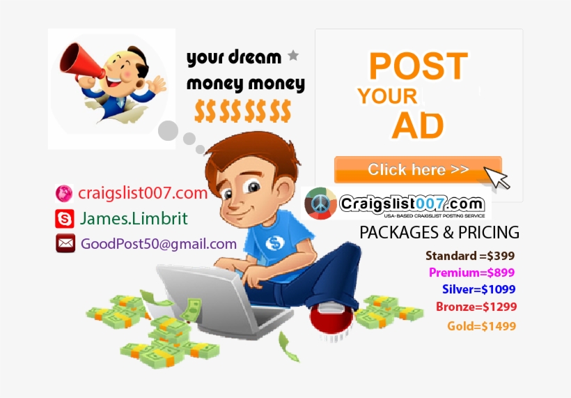 Do You Want 100% Live Ads Post On Craigslist In Any, transparent png download