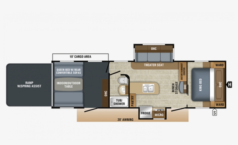 2019 Octane T32c Floor Plan Img, transparent png download
