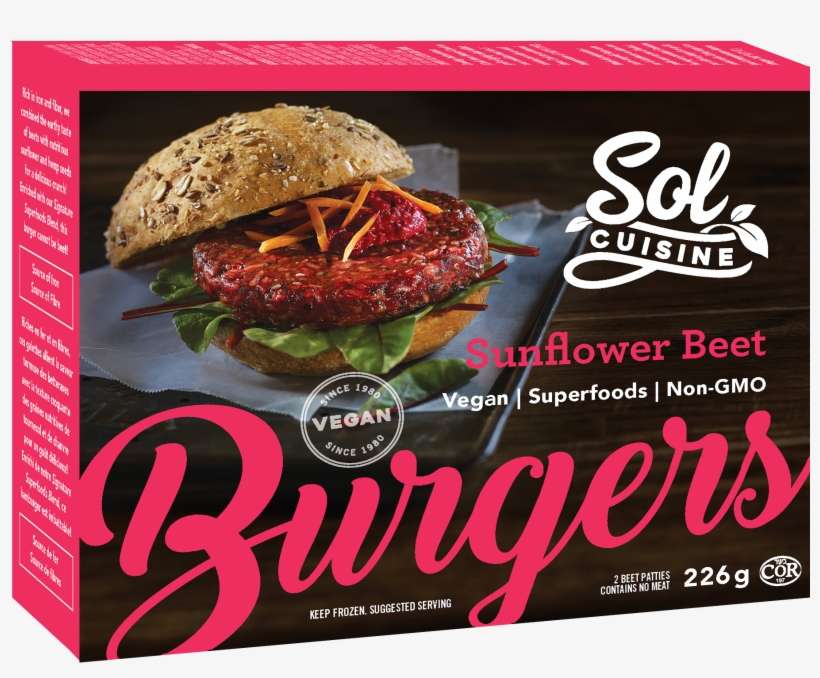 Sol Cuisine Sunflower Beet Burger, transparent png download
