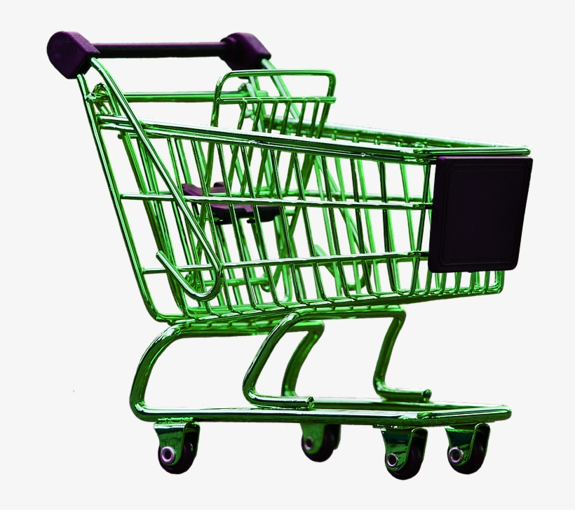 Shopping Cart, Green, Isolated, Exemption, Cut Out, transparent png download