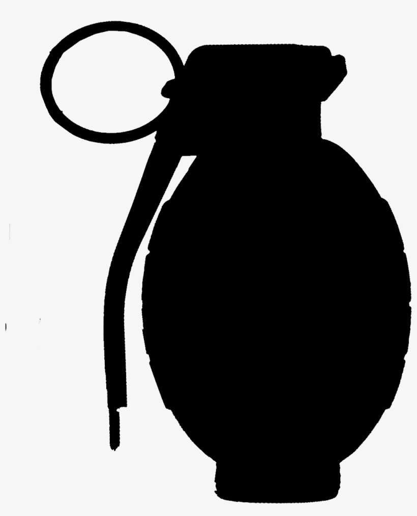 Hand Grenade Silhouette Hand Grenade - Hand Grenade Png, transparent png download