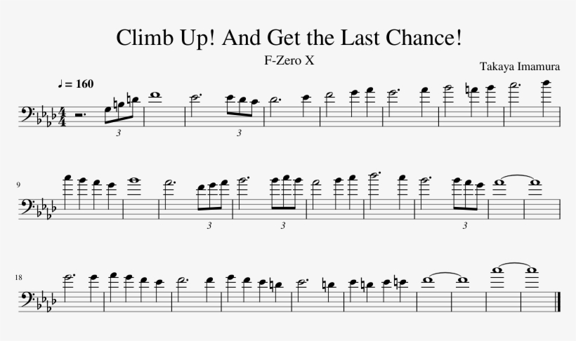 Climb Up And Get The Last Chance - Sheet Music, transparent png download