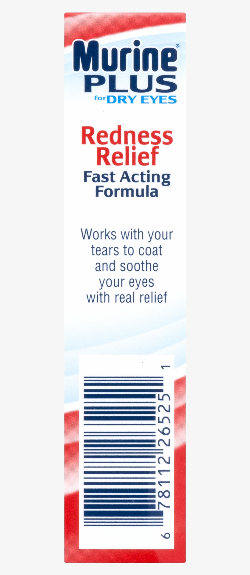 Murine Plus For Dry Eyes Lubricant Redness Relief Eye - Label, transparent png download