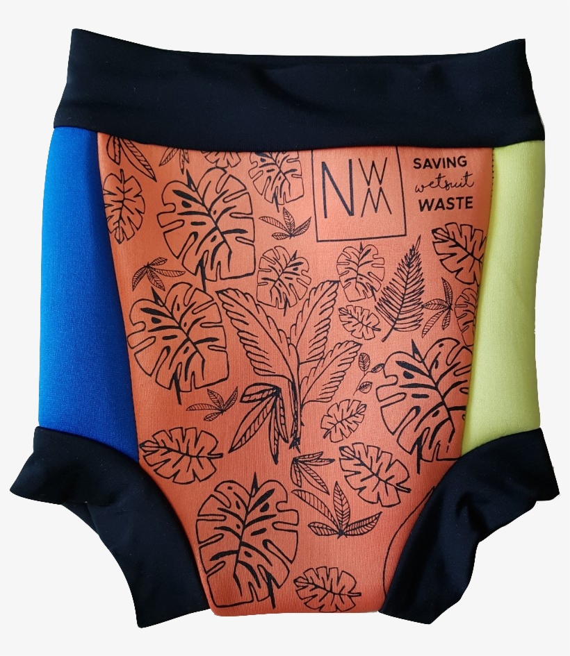 'orange Leaf Print` Baby Swim Never Working Mondays - Underpants, transparent png download