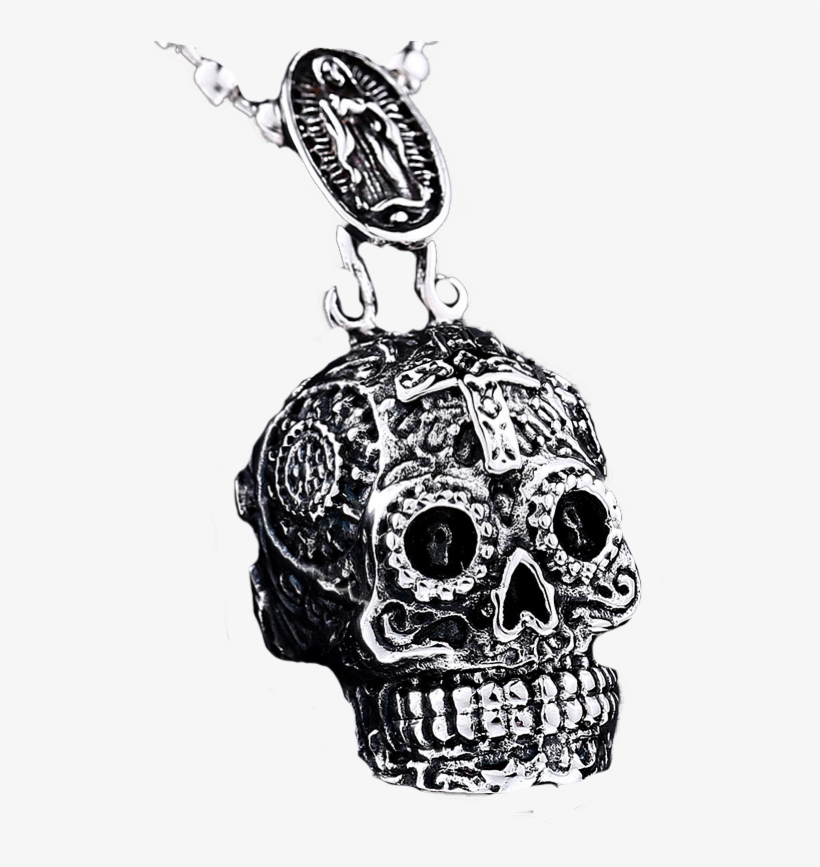 Everything Man Store Detailed Skull Necklace - Tête De Mort Colier Argent, transparent png download