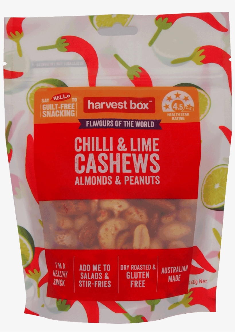Harvest Box Chilli & Lime Cashews, Almonds And Peanuts - Harvest Box, transparent png download