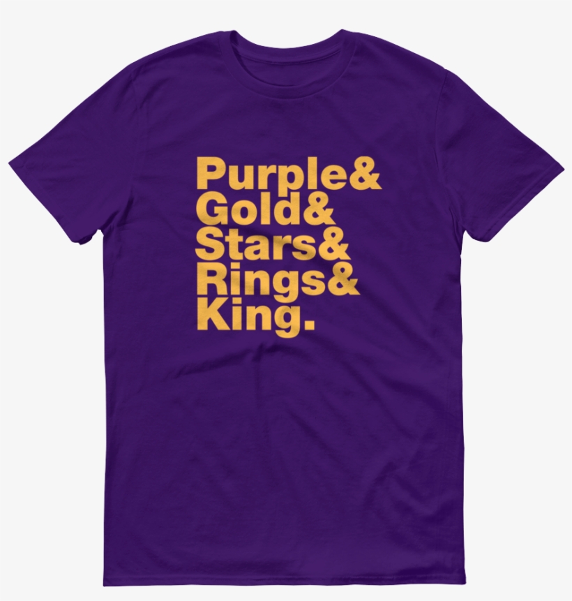 Purple & Gold Short Sleeve T Shirt - Active Shirt, transparent png download