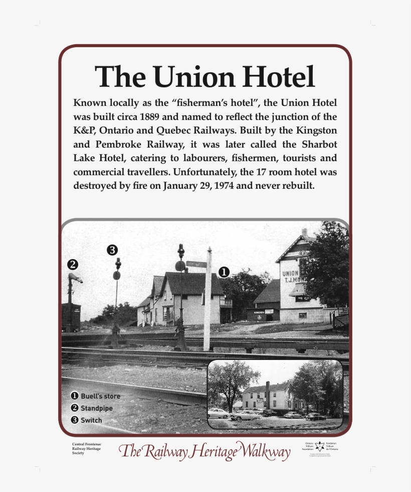 As Mentioned On The Plaque, The Hotel Was Destroyed - Train, transparent png download