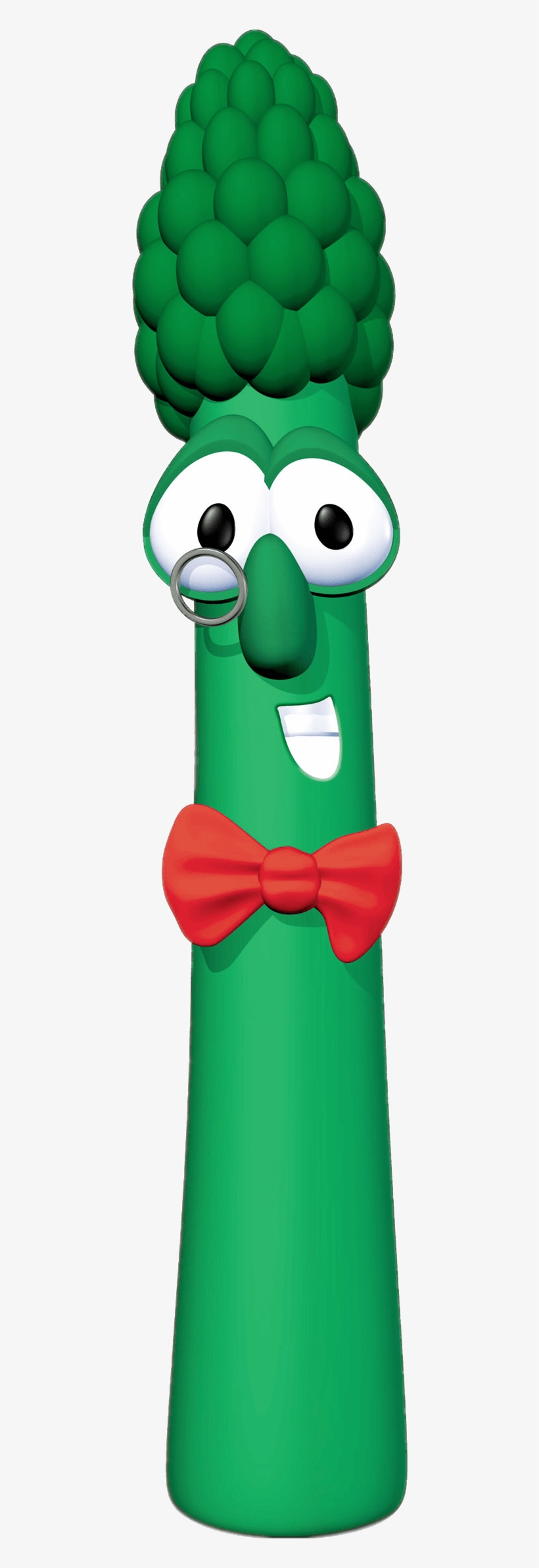 Archibald Asparagus With Red Bow Tie - Asparagus Veggie Tales, transparent png download