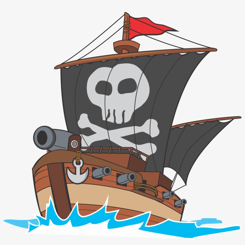 Big Image - Pirate Ship Drawing Png, transparent png download