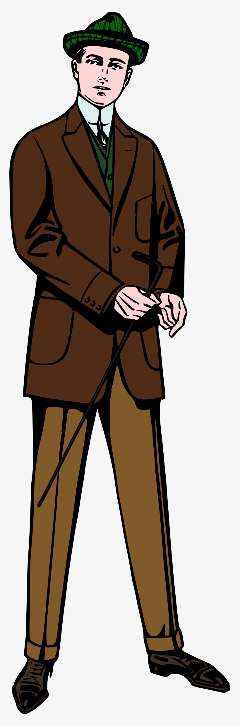 This Free Icons Png Design Of Man In Brown/green Suit, transparent png download