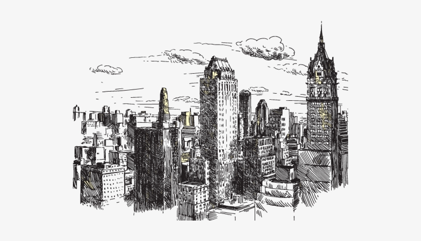 Clip Art Royalty Free City Buildings Cityscape Cityview - City Drawing, transparent png download