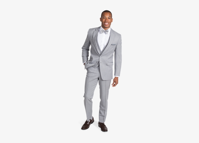Heather Grey Notch Lapel Suit - Heather Grey Men Suits, transparent png download