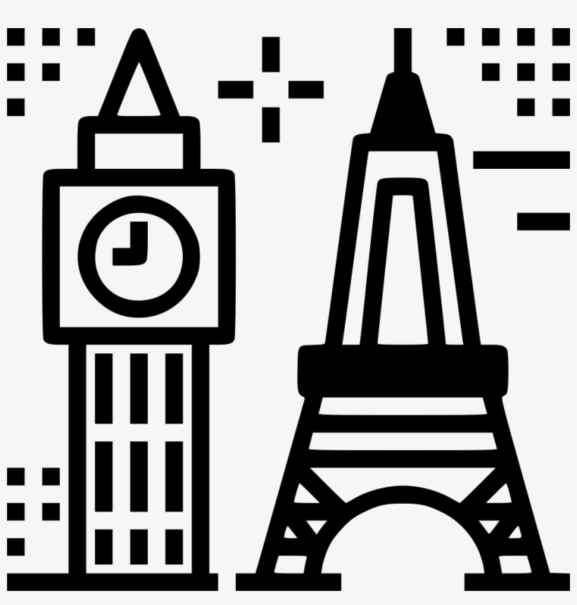 Landmark City Building Eiffel Tower Big Ben Comments - Big Ben, transparent png download