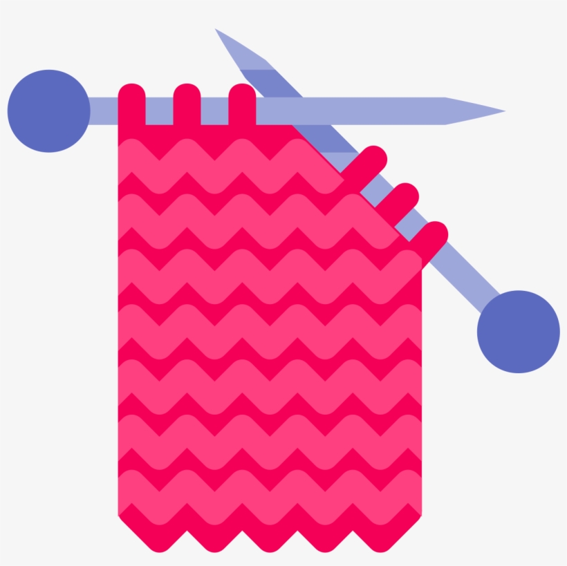 This Icon Is Of A Piece Of Fabric, With Wavelike Designs - Knitting Png, transparent png download