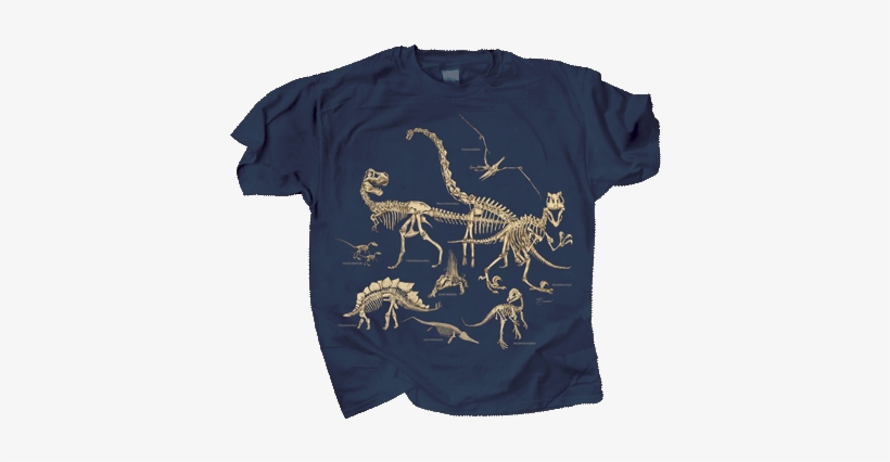 Dinosaur Bones Youth T-shirt - T-shirt, transparent png download