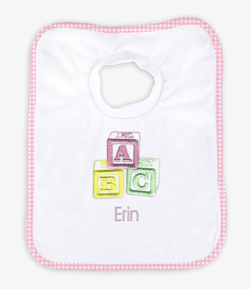Personalized Bib With Abc Blocks Pastel - Label, transparent png download