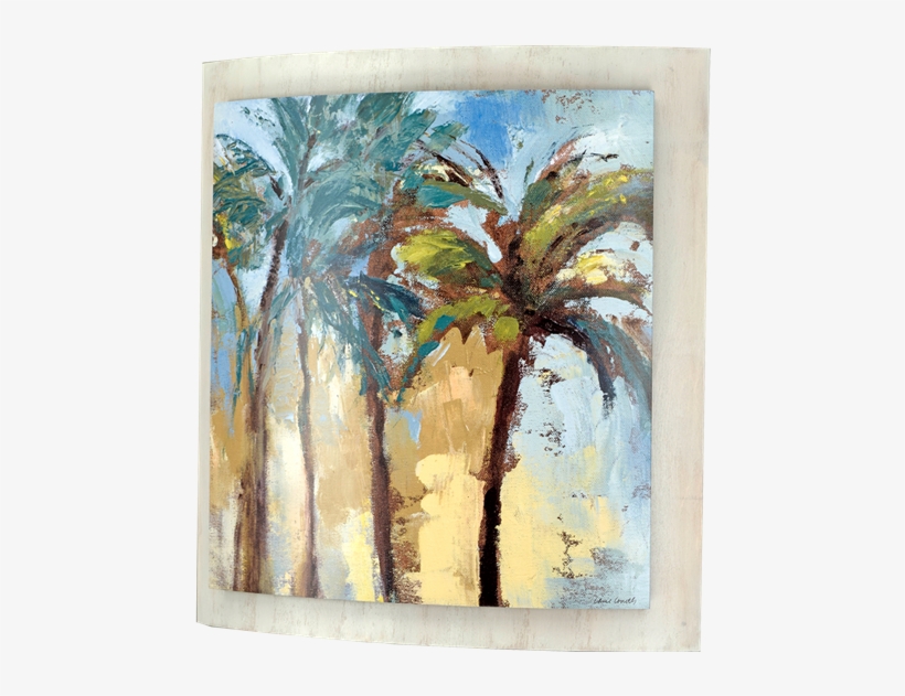 Remove Fabric Options - 29" X 51" Island Morning Palm Trees Textured Framed, transparent png download