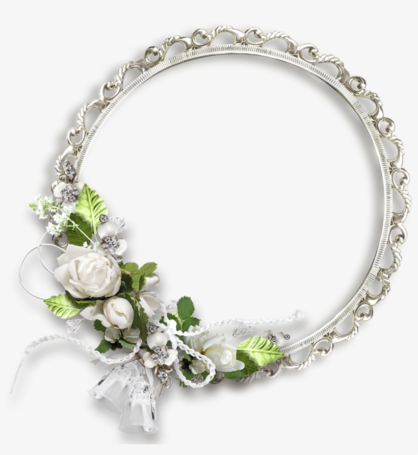 Floral Round Frame Png Transparent Picture - White Flower Frame Png, transparent png download