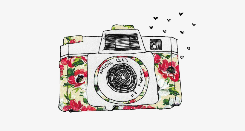 31 Images About Macchine Fotografiche On We Heart It - Vintage Camera Drawing, transparent png download