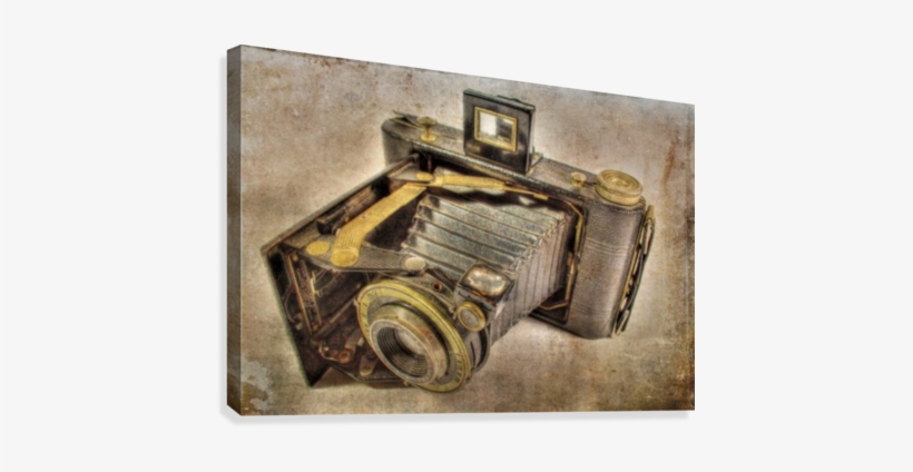 Vintage Camera Canvas Print - Vintage Camera Hdr Aluminum License Plate, transparent png download