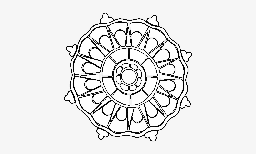 Download Mandala With Sun Rays Coloring Page Drawing Png Image Transparent Png Free Download On Seekpng