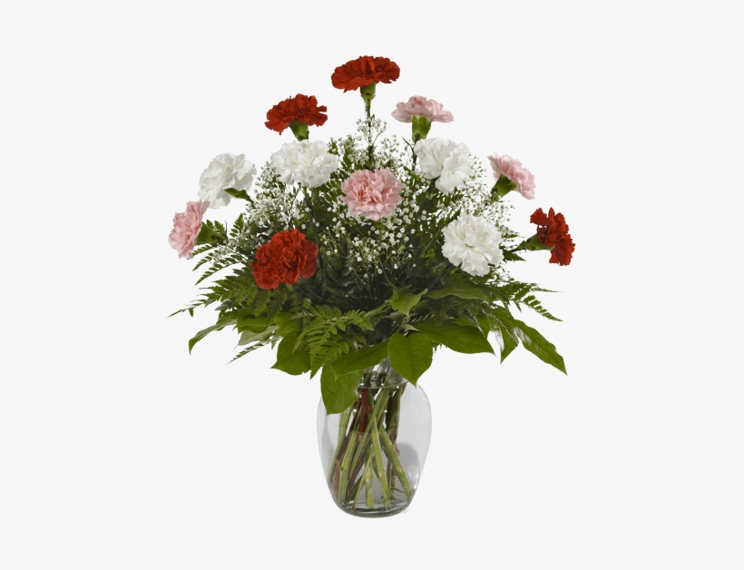 Carnation Vase - Garden Roses, transparent png download