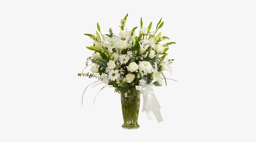 Beautiful White Vase Arrangement White Flower Arrangements In A Vase Png Image Transparent Png Free Download On Seekpng