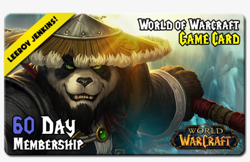 World Of Warcraft Game Card - World Of Warcraft Mists, transparent png download