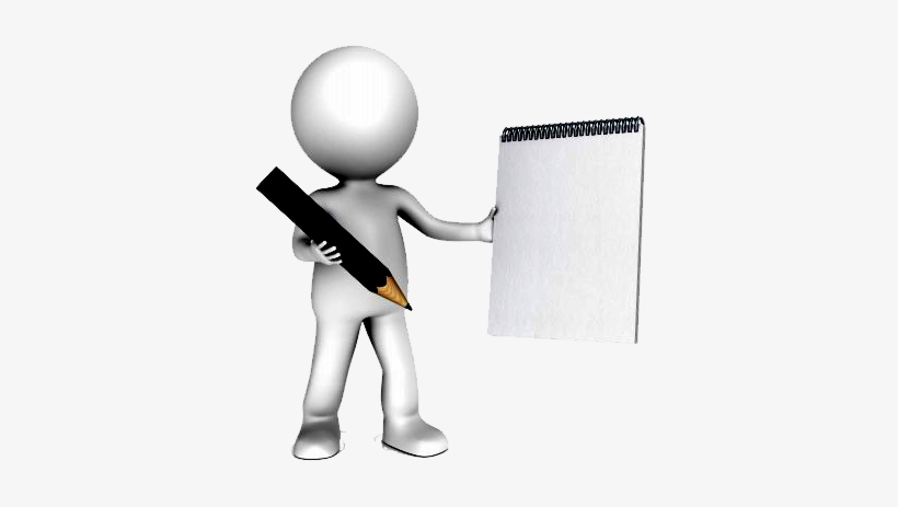 Picture Of A Man With Pen Man With Pen And Paper Png Image