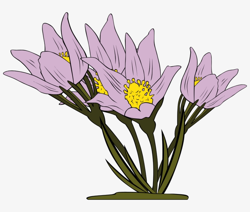 Purple Flower Clipart Wild Flower - Flowers Clipart, transparent png download