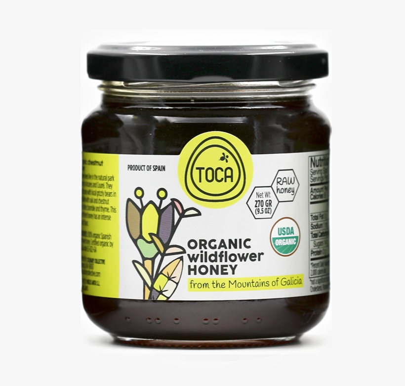 Organic Wildflower Honey - Toca Raw Galician Mountains Flower Honey Organic 500g, transparent png download