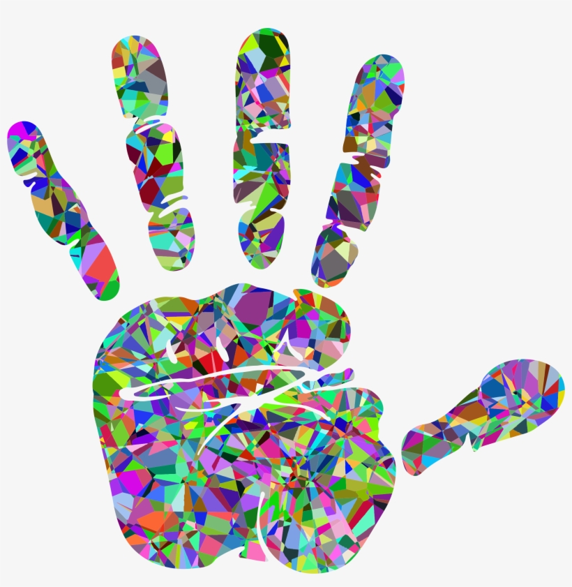 This Free Icons Png Design Of Technicolor Handprint, transparent png download