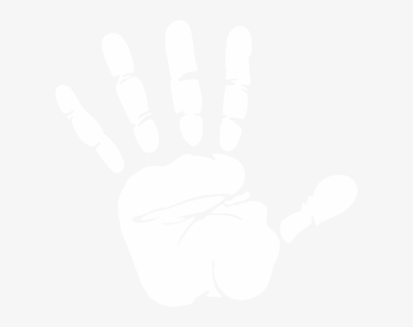 Hand Print White Png, transparent png download