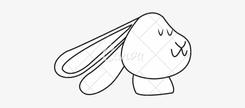 Rabbit Outline Drawing At Getdrawings - Ear, transparent png download