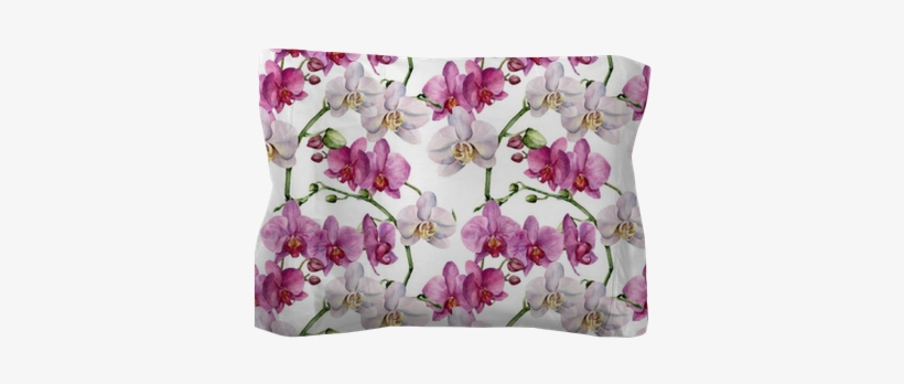 Watercolor Floral Pattern With Orchids - Ornament, transparent png download