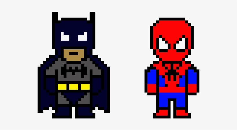 Spiderman And Batman - Batman Pixel, transparent png download